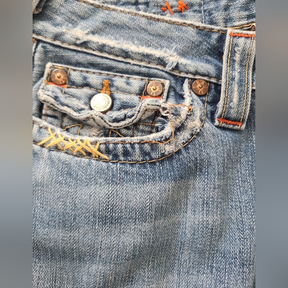 True religion mushroom patch multi patchwork y2k flared jeans - Picture 5 of 8